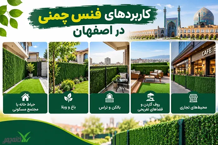 کاربردهای فنس چمنی در اصفهان